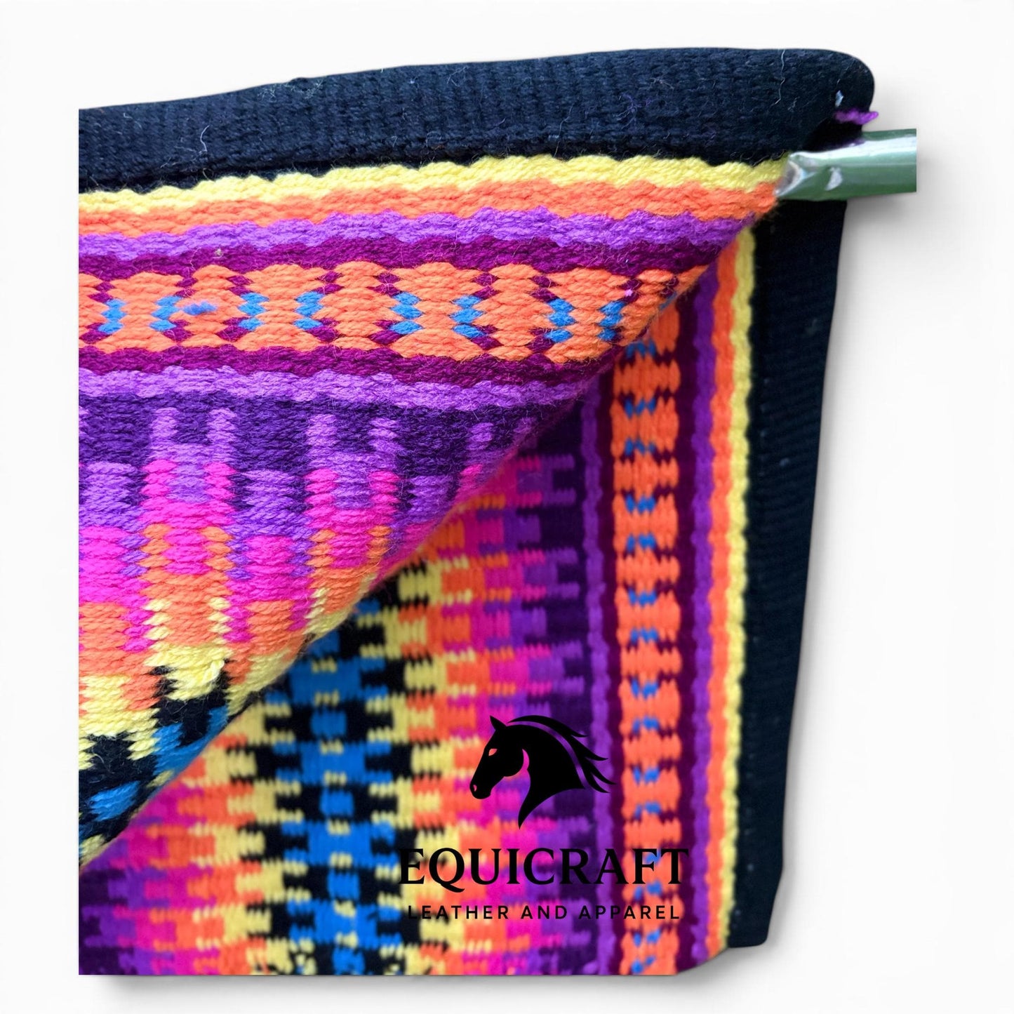 Purple Orange Wool Western Saddle Pad –Horse Blanket Barrel Racing Rodeo Tack Show Pad |