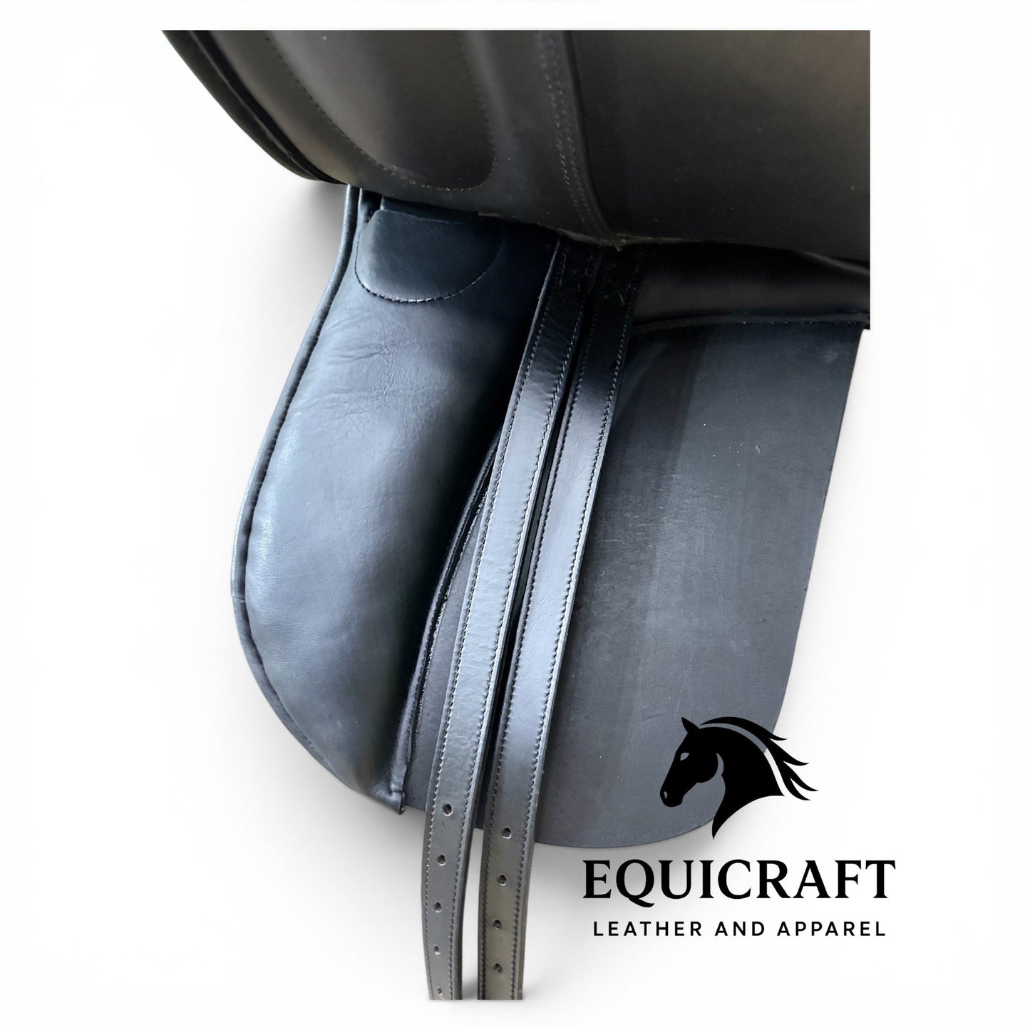 New Design Premium Leather Dressage Saddle with Iron Stirrup| Long Flap English Saddle | All Sizes 14" to 18"