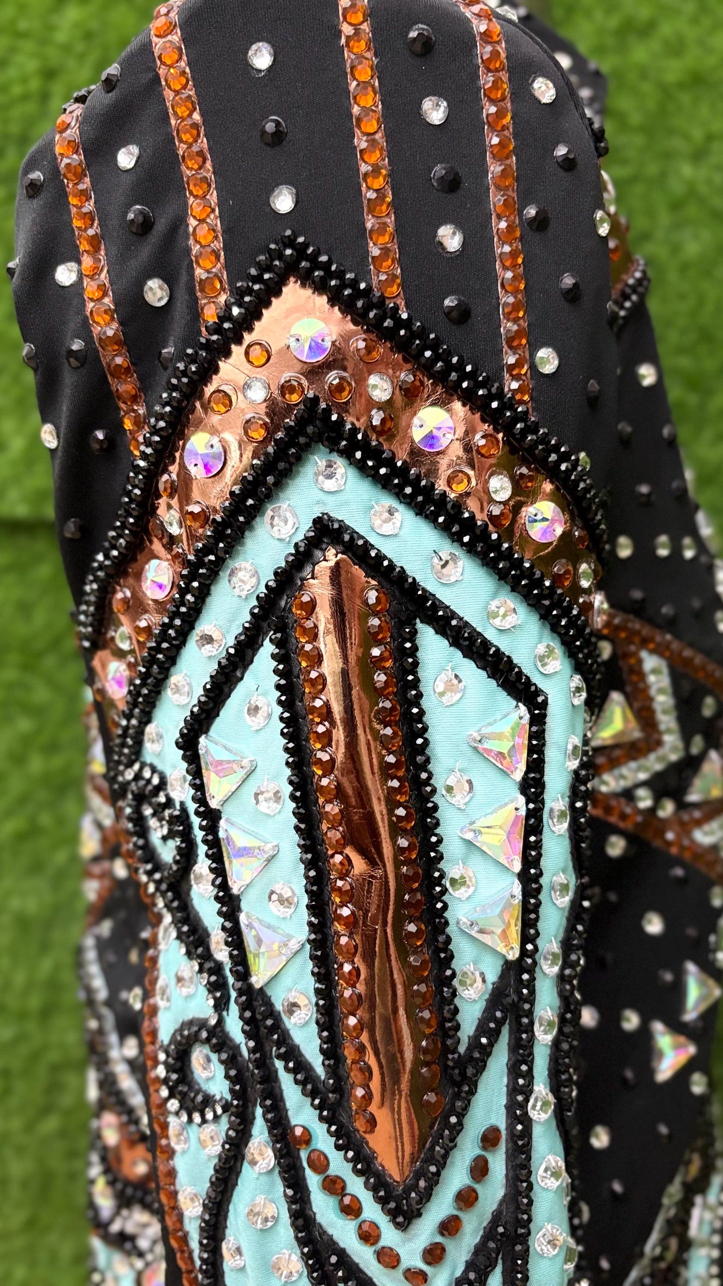 Western Showmanship Jacket | Hand-Embellished Crystal Riding Jacket | Competition Show Apparel (All Sizes)