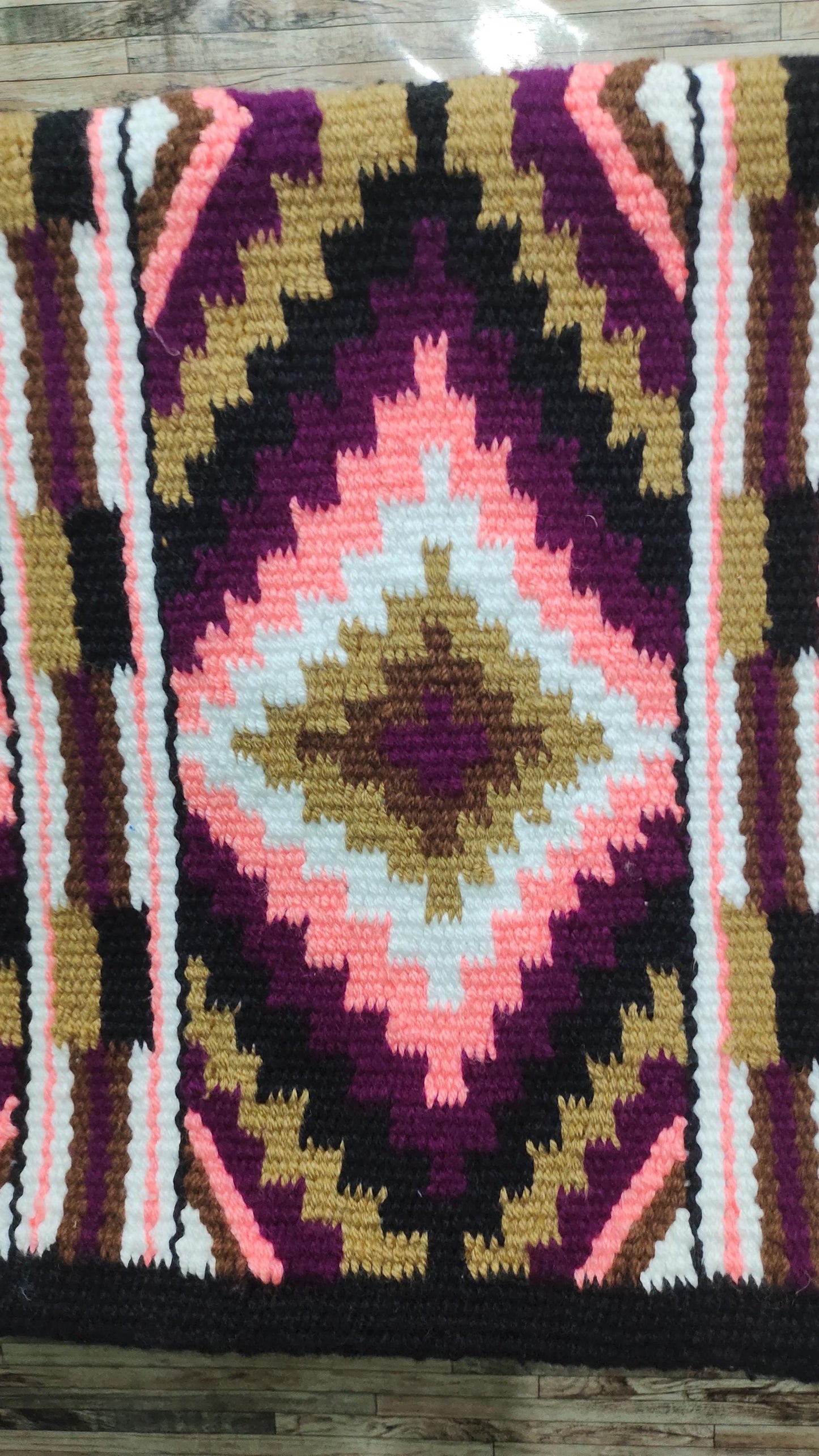 Purple Pink Wool Western Saddle Blanket  Horse Pad Rodeo Ranch Tack Diamond Show Blanket |