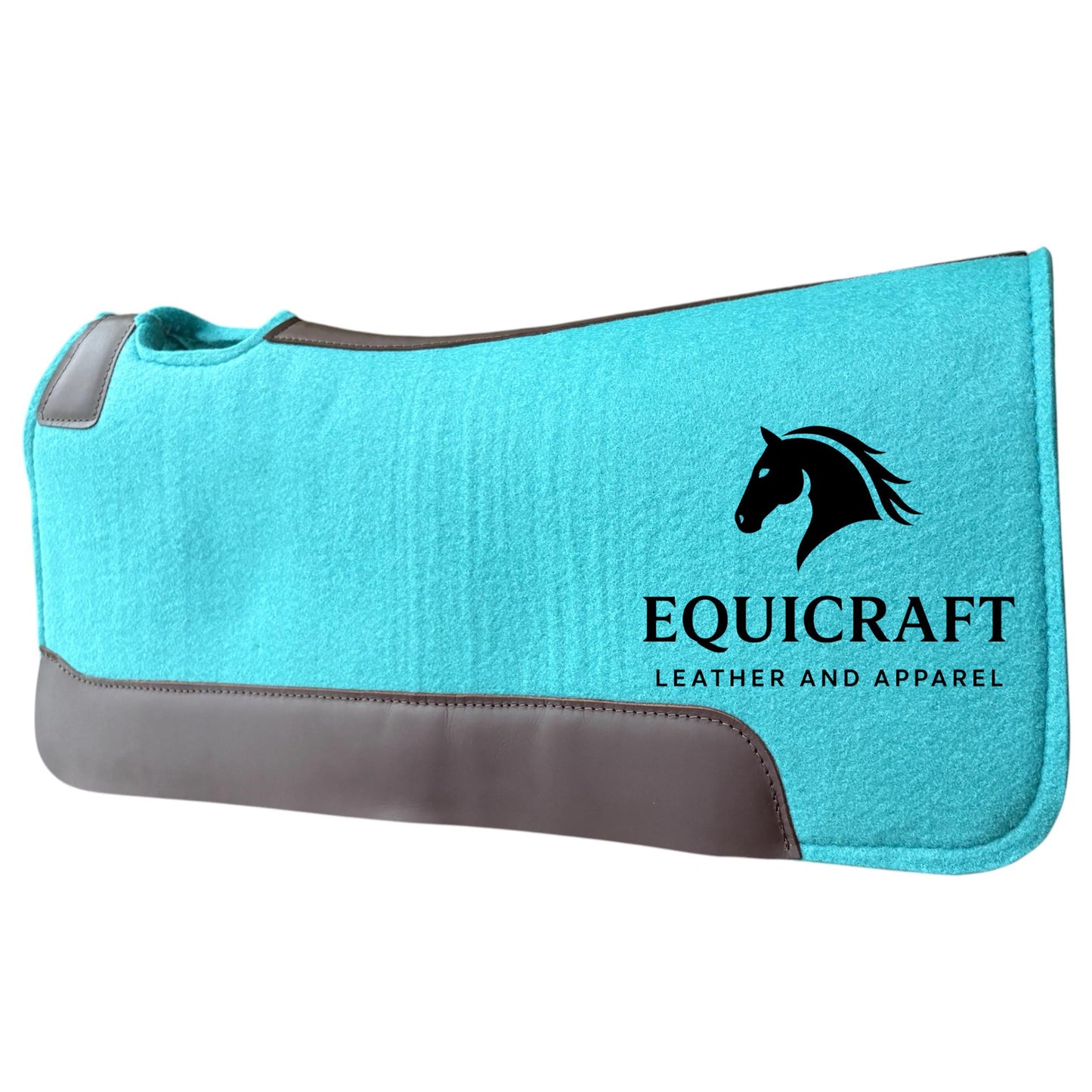18 MM Woollen  Felt Saddle Pad with Leather | Western Riding Pad | 30X30" & 32X32"