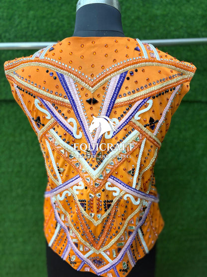 Western Show Vest | Hand-Embellished Crystal Competition Vest | Showmanship Apparel (All Sizes)