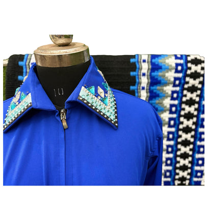 Western Showmanship Set | Crystal Show Shirt with Wool Saddle Blanket | Custom Options