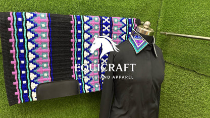 Western Showmanship Set | Crystal Show Shirt with Wool Saddle Blanket | Custom Options