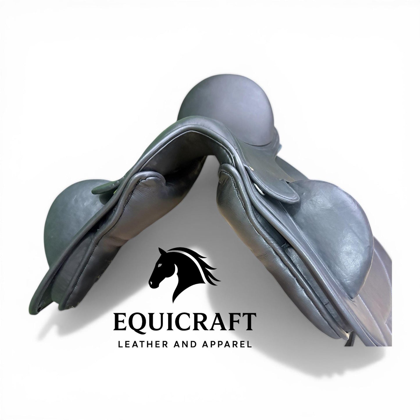 Black Leather Dressage Saddle | Long Flap English Saddle