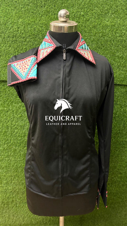 Western Show Shirt | Rodeo Shirt Women | Cowgirl Show Clothing | Equestrian Apparel