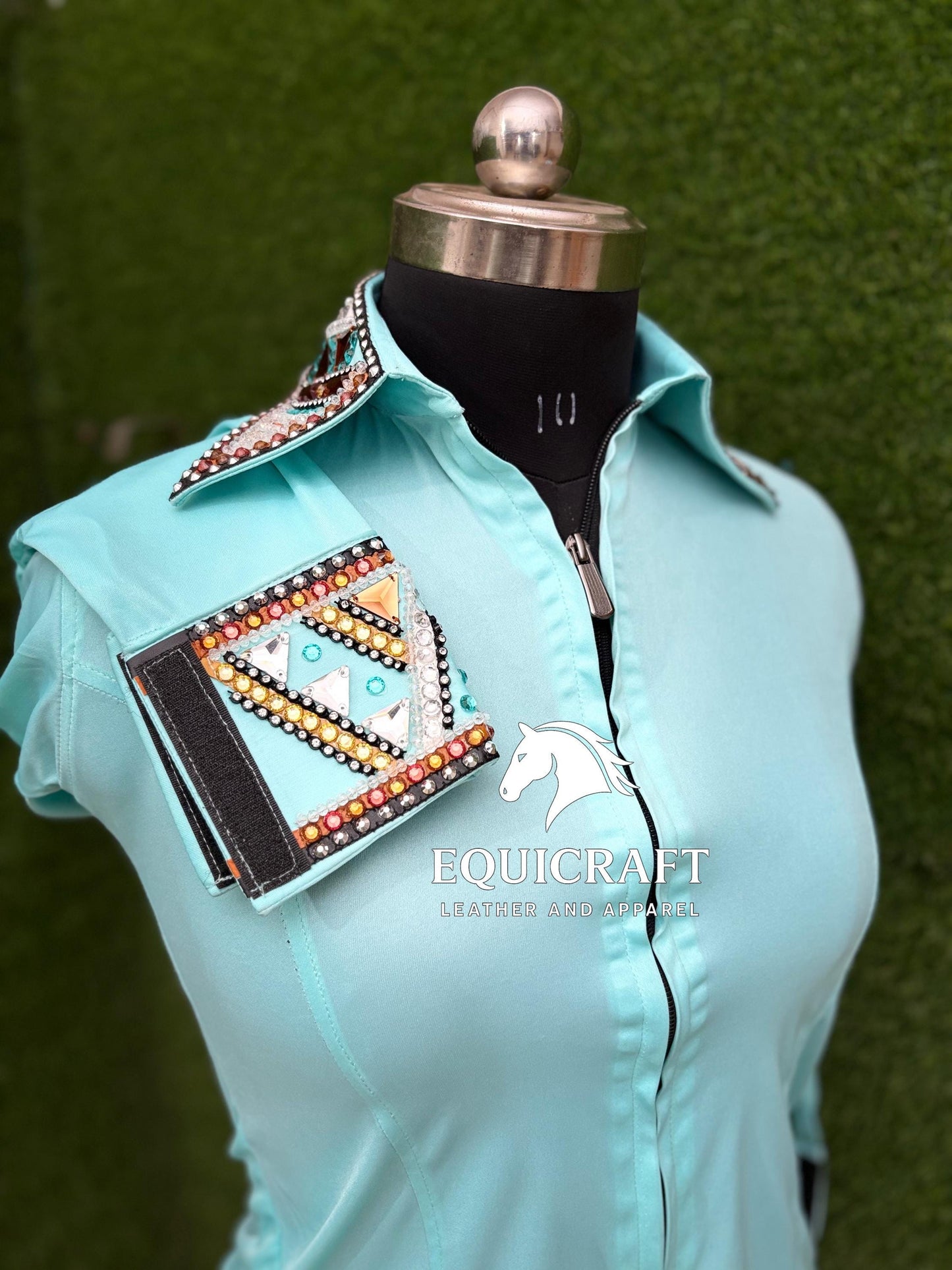 Rhinestone Western Show Shirt & Wool Saddle Blanket | Showmanship Apparel Set
