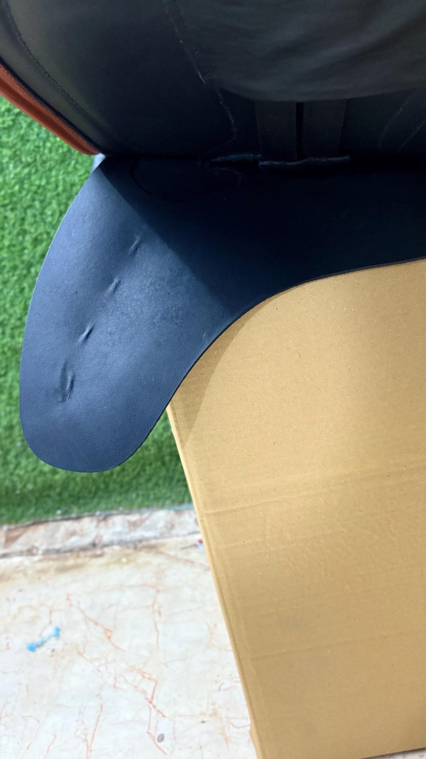 Black Leather Dressage Saddle | Long Flap English Saddle