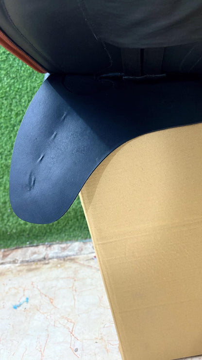 Black Leather Dressage Saddle | Long Flap English Saddle
