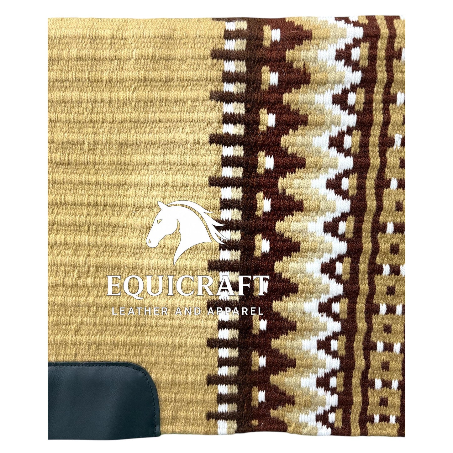 Gold Burgundy Wool Western Saddle Pad – Aztec Zigzag Show Pad | Horse Blanket Barrel Racing Rodeo Ranch Tack SIZE 36X40