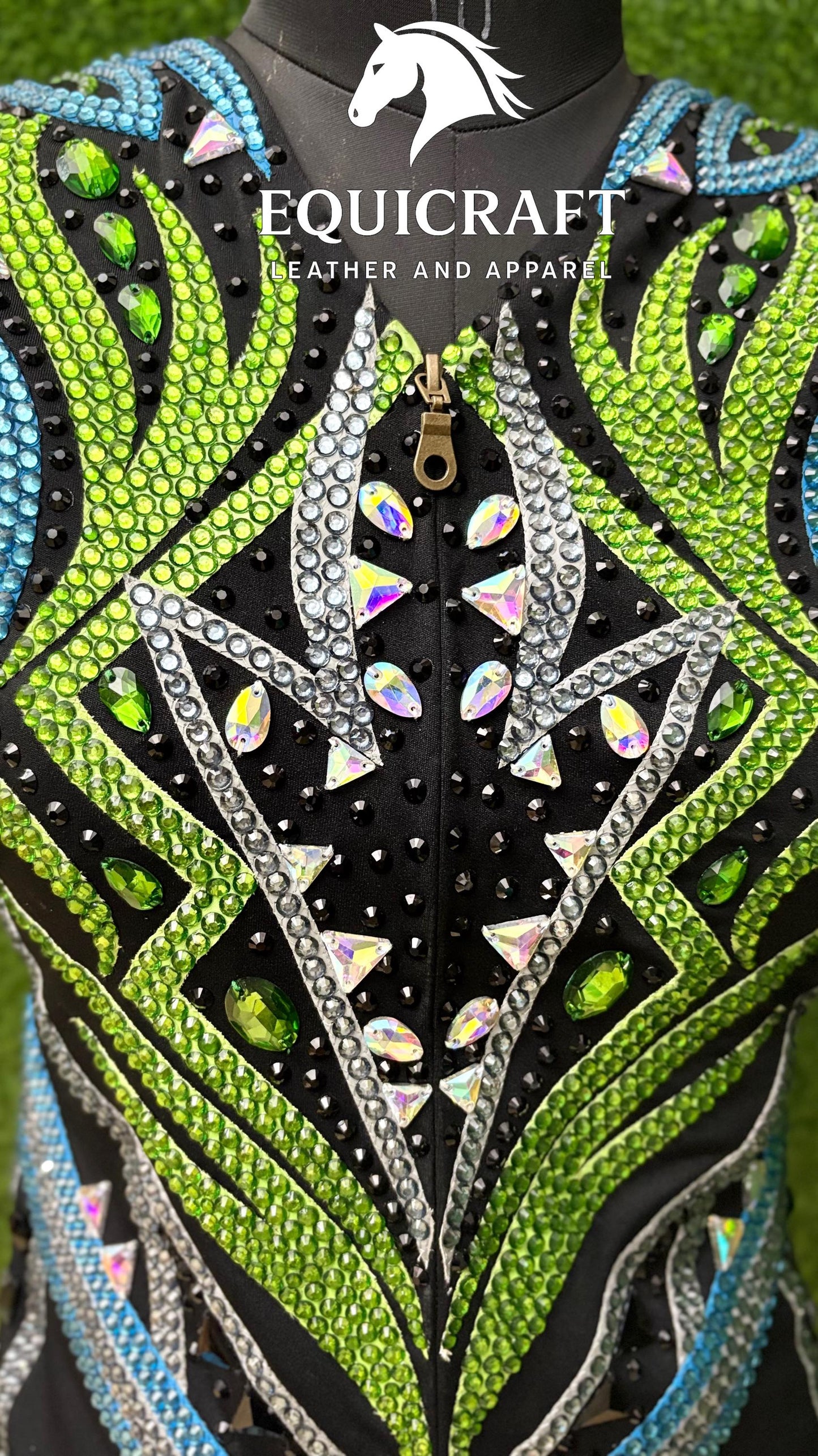 Western Show Vest | Hand-Embellished Crystal Competition Vest | Showmanship Apparel (All Sizes)