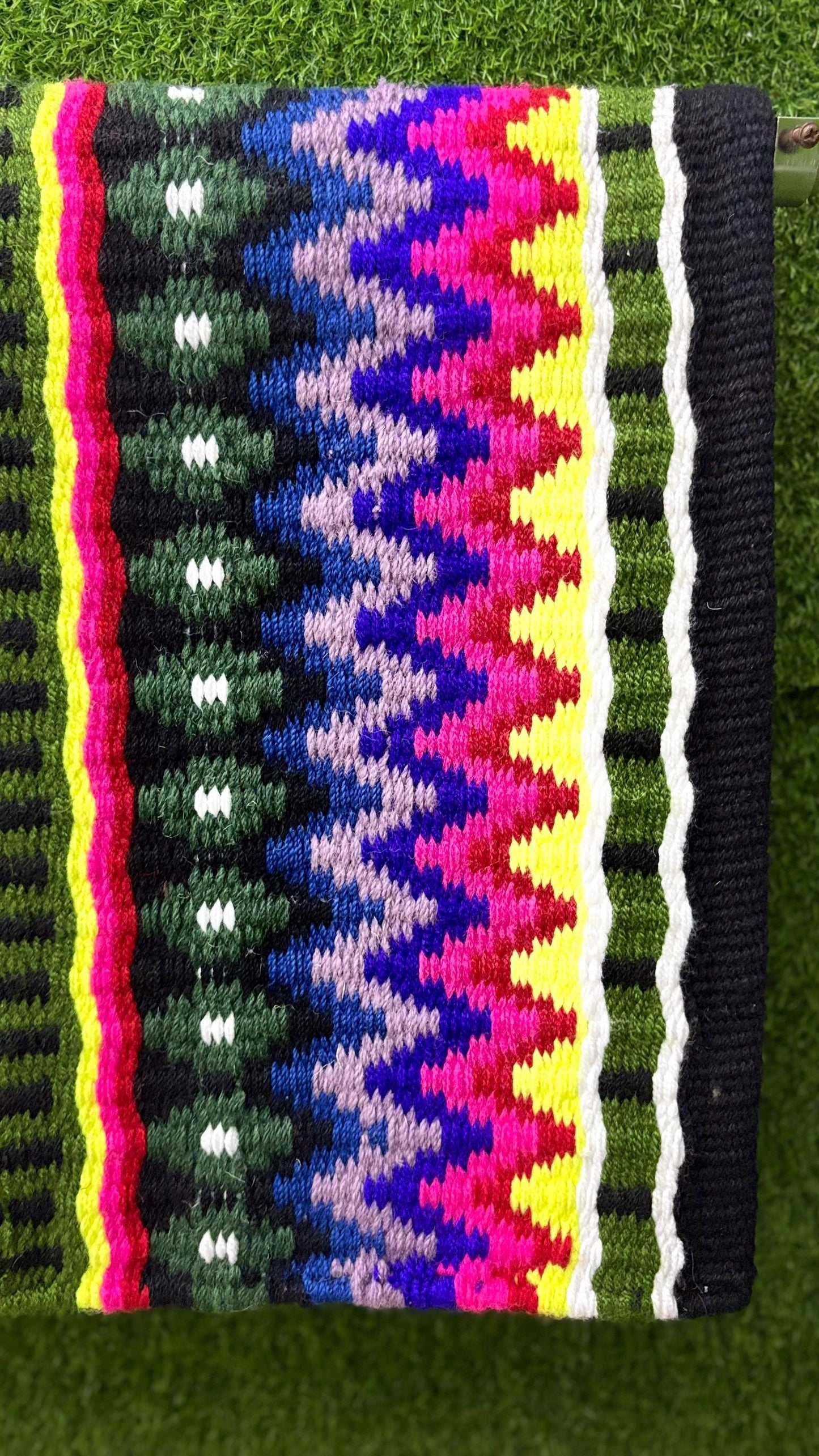 Western Wool Show Blanket | Handwoven Saddle Pad | Custom Horse Tack for Trail & Arena Riding