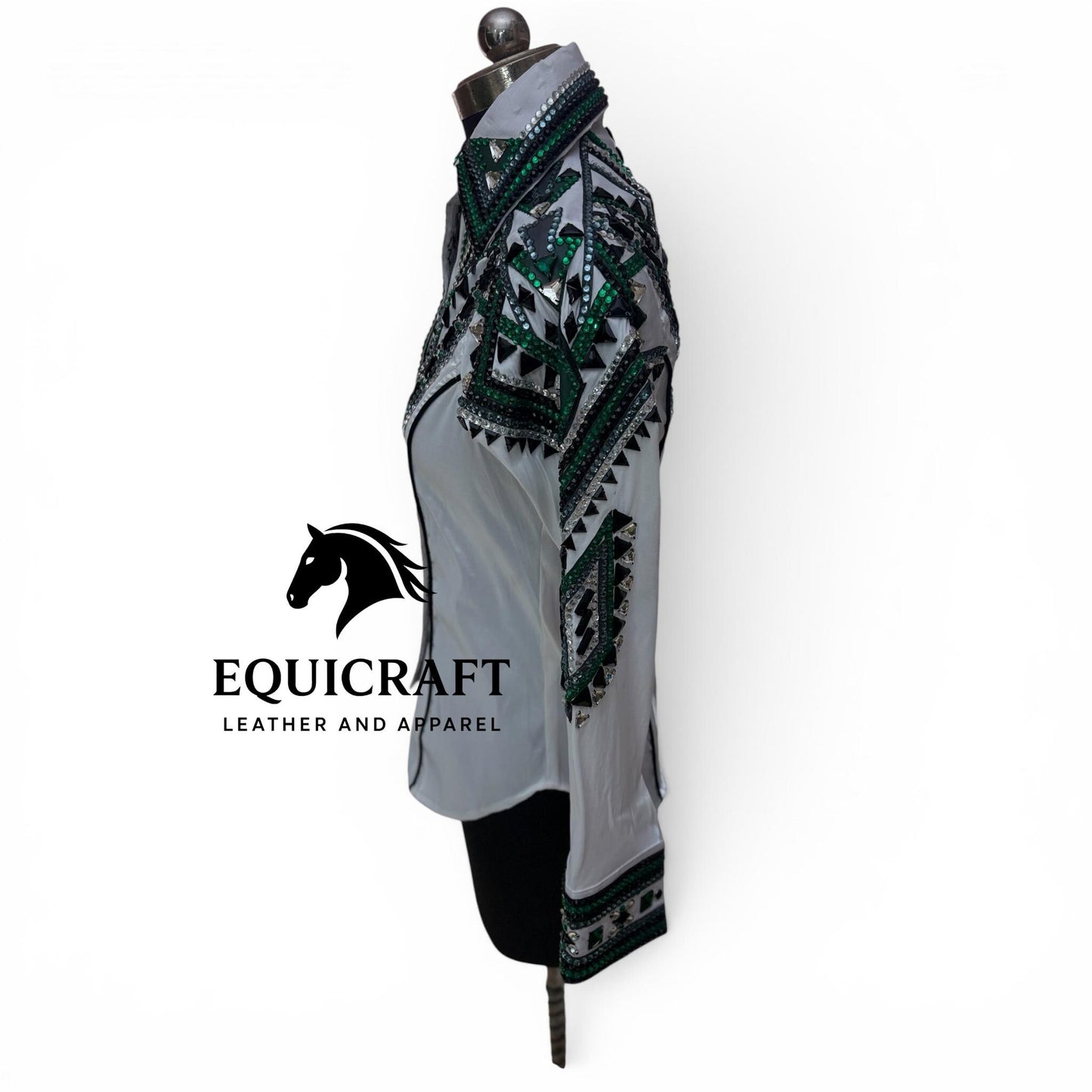 White Western Show Shirt | Rodeo Shirt Women | Cowgirl Show Clothing | Equestrian Apparel