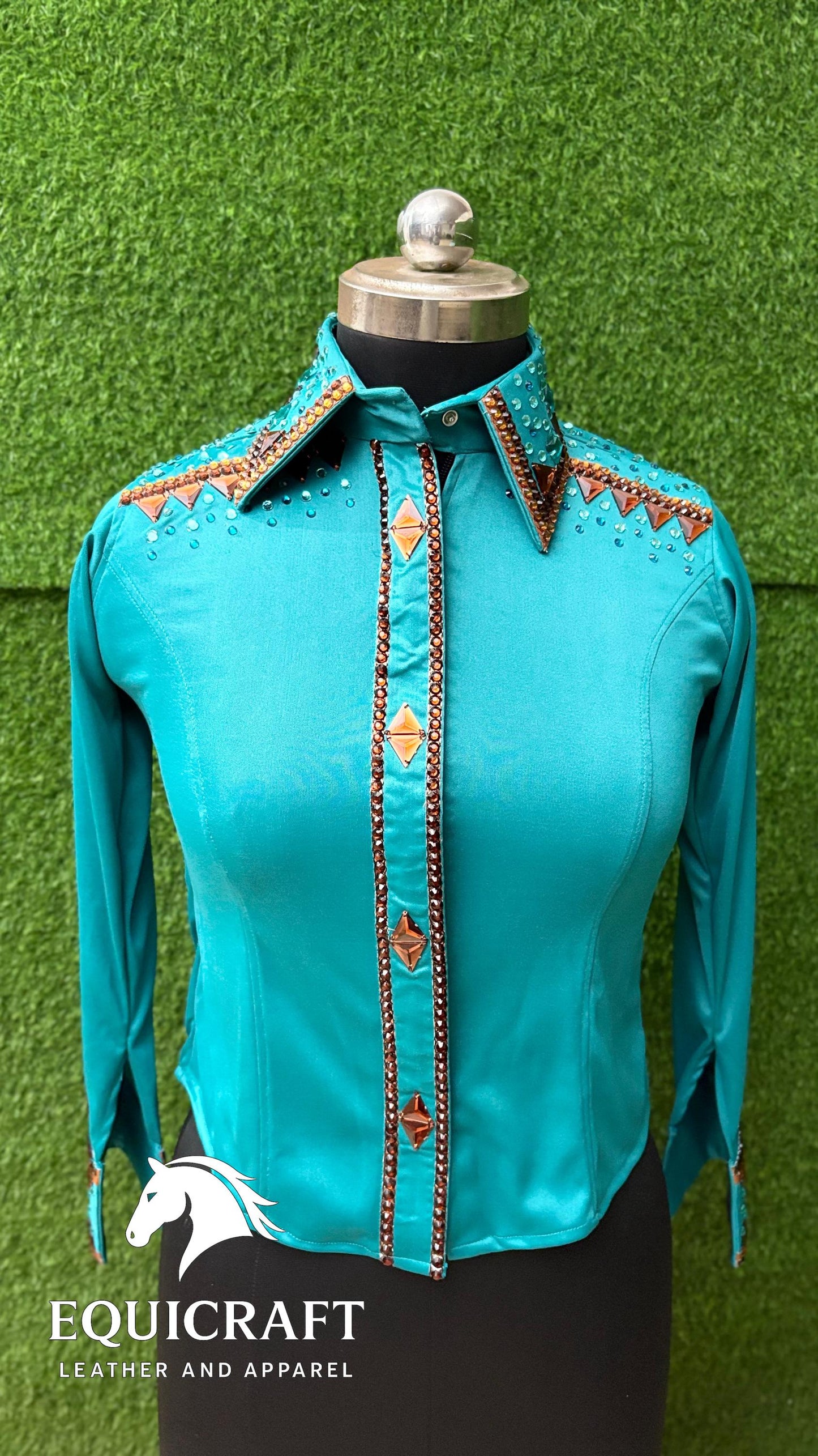 Western Show Shirt | Rodeo Shirt Women | Cowgirl Show Clothing | Equestrian Apparel