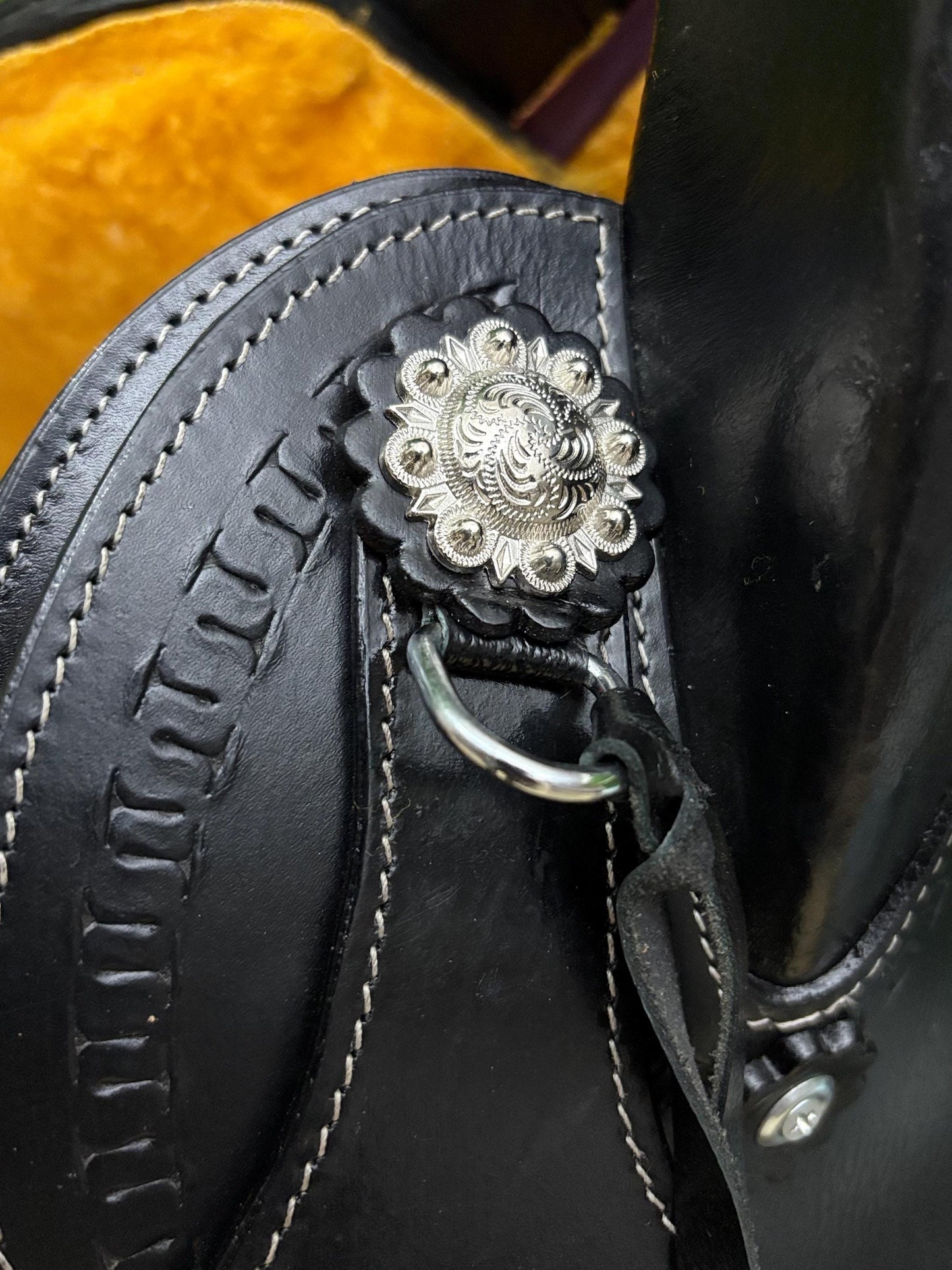 Western Leather Endurance Saddle | Black Trail Riding Saddle