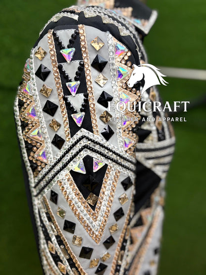 Western Showmanship Jacket | Hand-Embellished Crystal Riding Jacket | Competition Show Apparel (All Sizes)