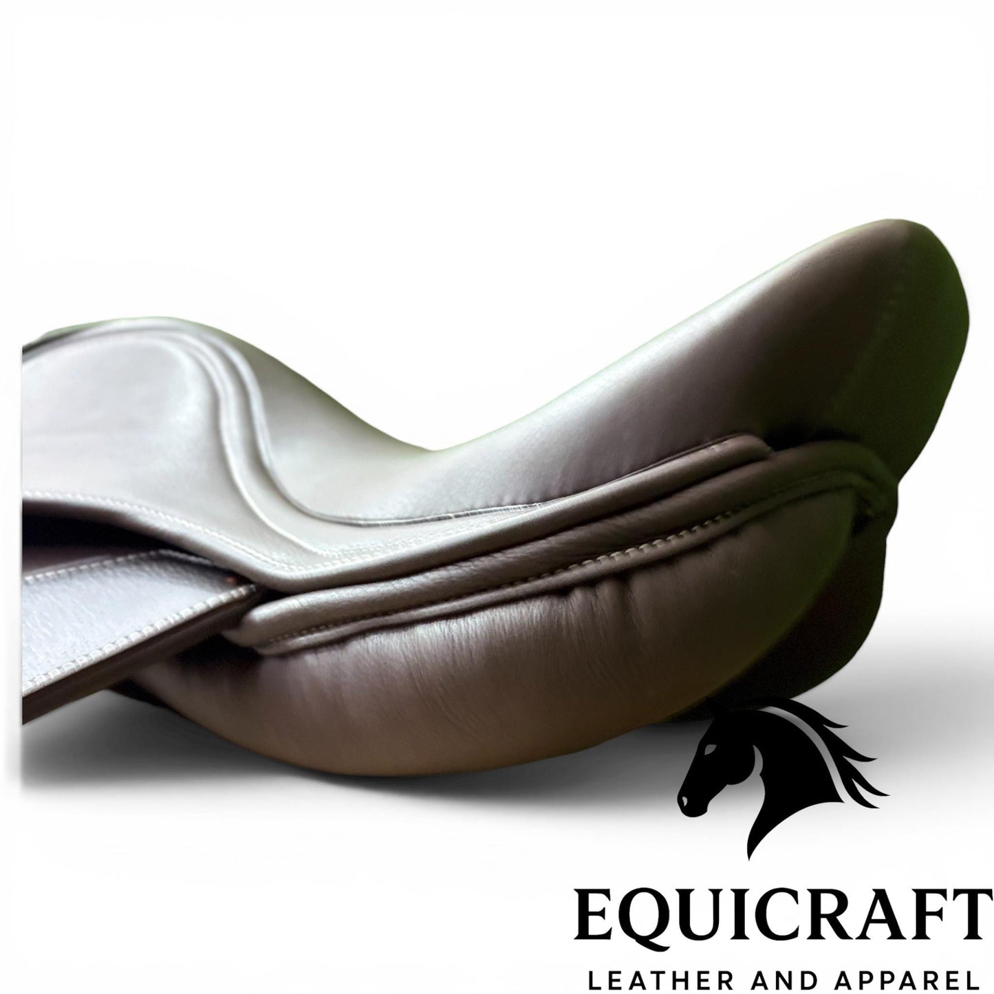 Brown Leather English Jumping Saddle | Close Contact Horse Saddle | Comfortable Riding Tack