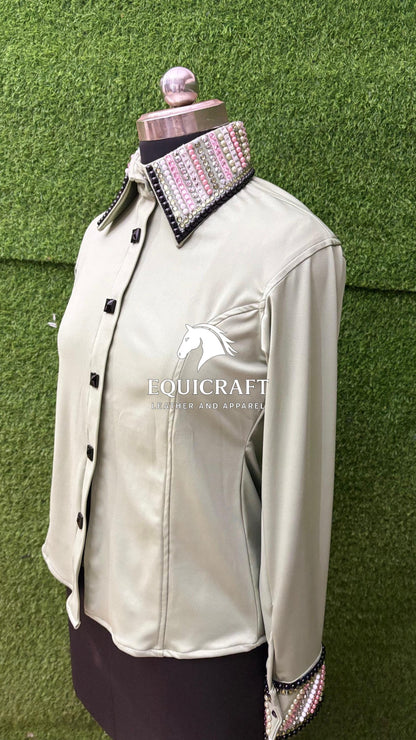 Western Show Shirt | Rodeo Shirt Women | Cowgirl Show Clothing | Equestrian Apparel