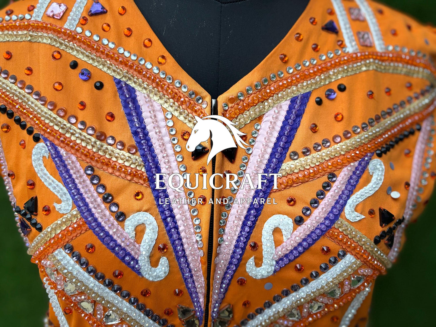 Western Show Vest | Hand-Embellished Crystal Competition Vest | Showmanship Apparel (All Sizes)