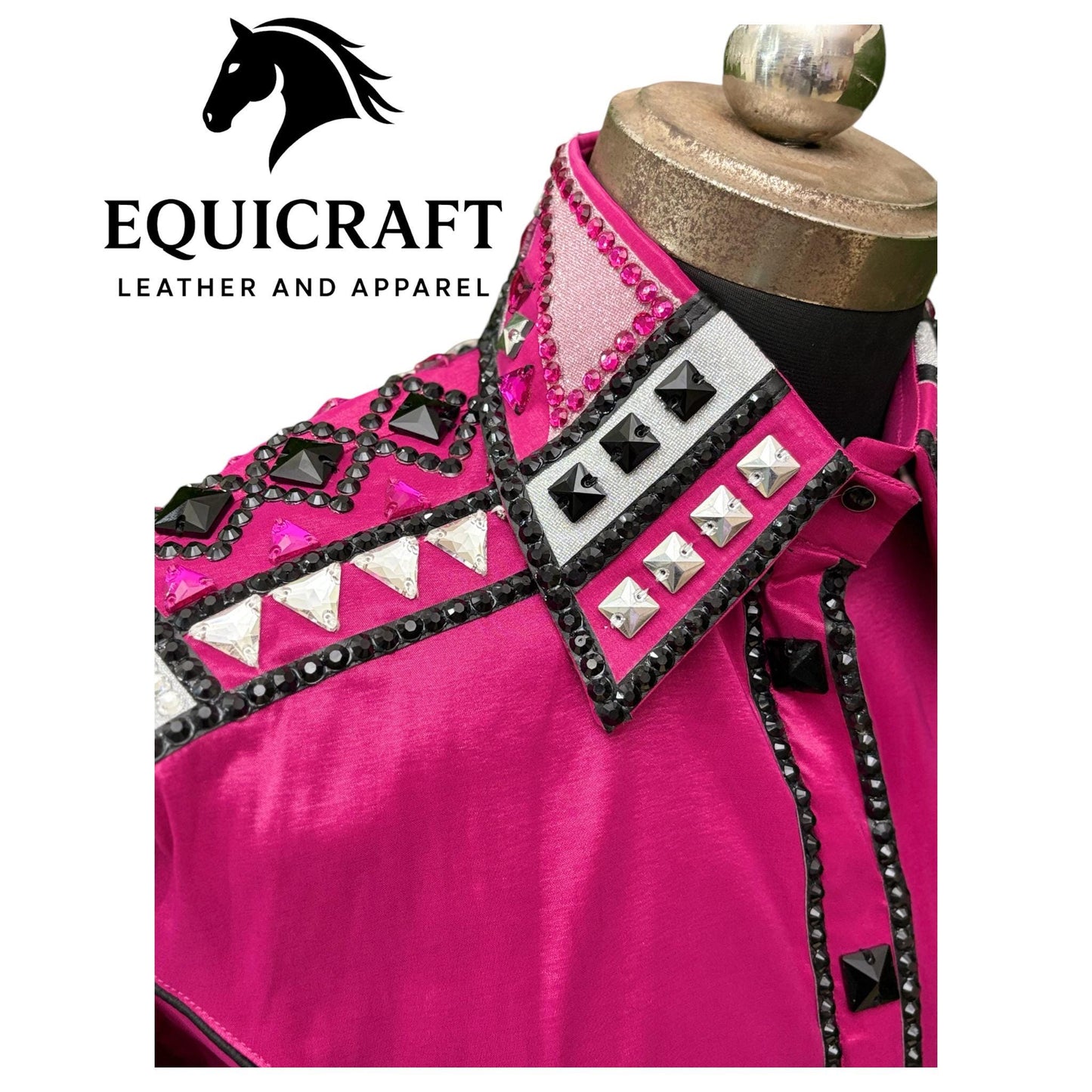 Pink Western Show Shirt | Rodeo Shirt Women | Cowgirl Show Clothing | Equestrian Apparel