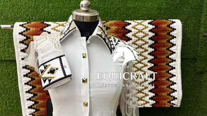 Western Showmanship Set | Crystal Show Shirt with Wool Saddle Blanket | Custom Options