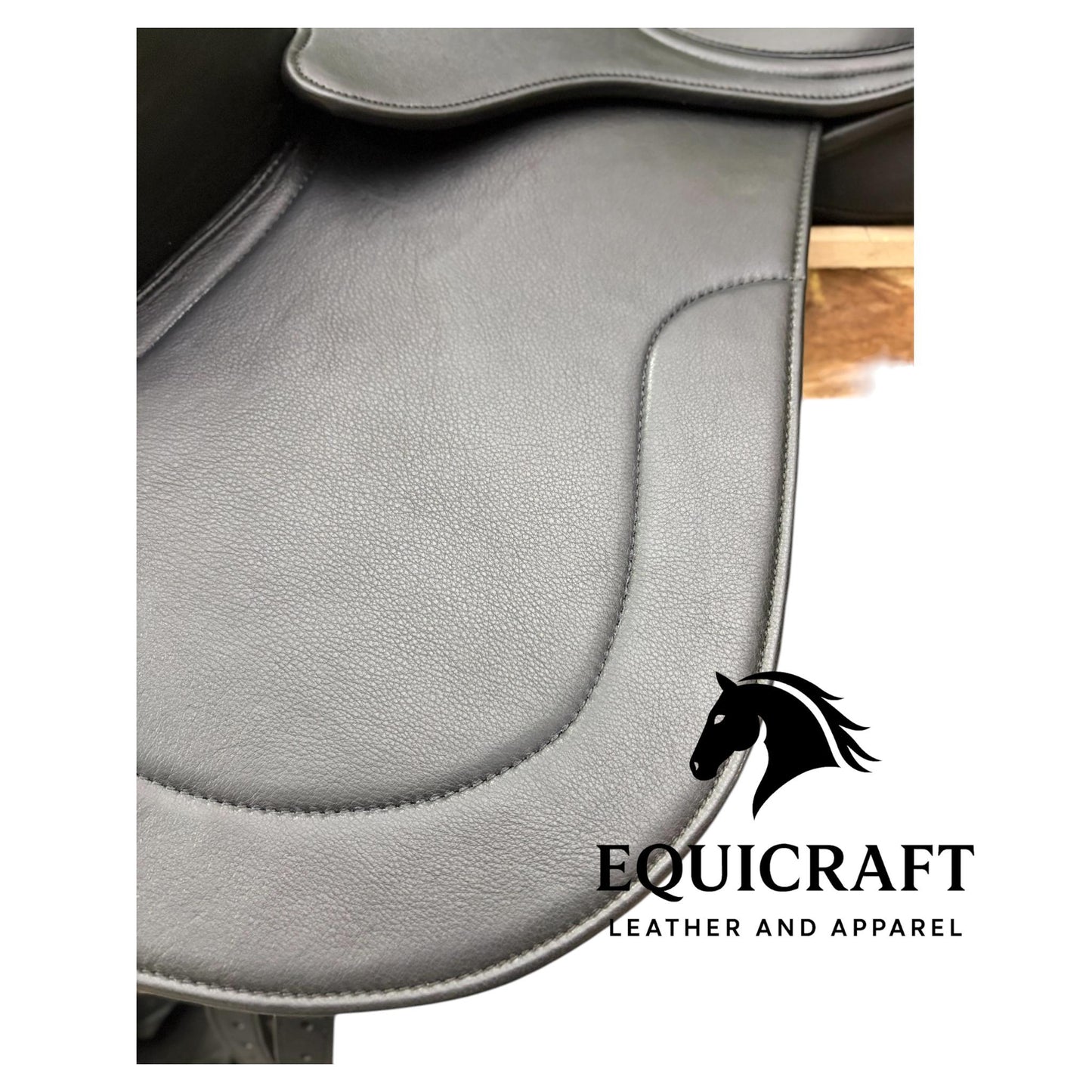 Black Leather Dressage Saddle | Long Flap English Saddle