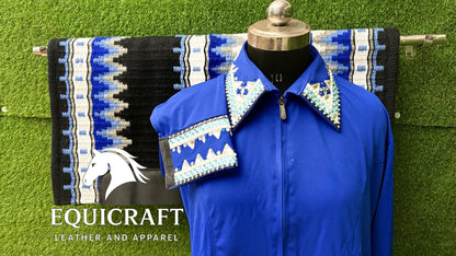 Western Showmanship Combo | Rhinestone Shirt & Handwoven Wool Blanket | Horse Show Outfit Set (All Sizes)