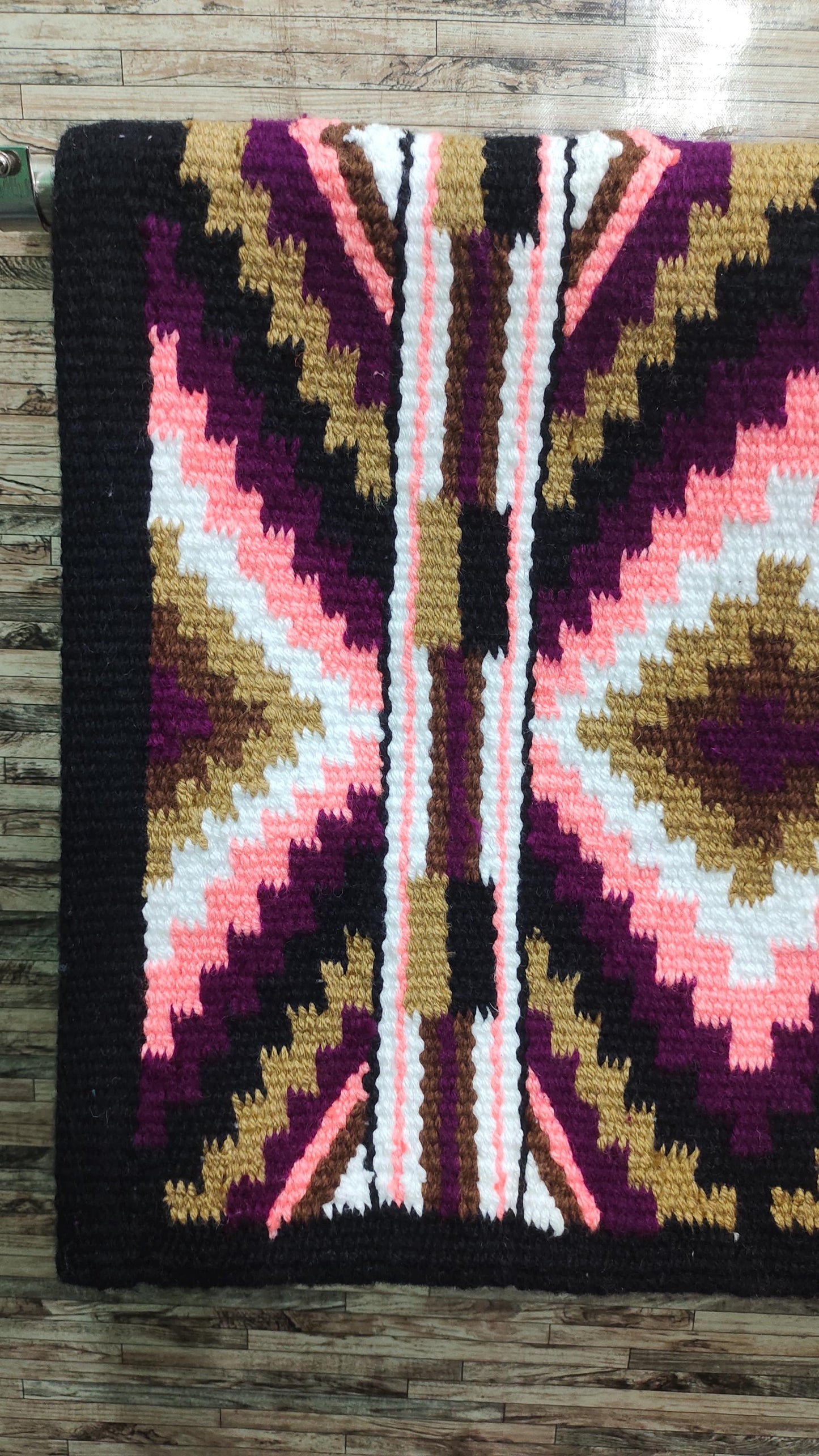 Purple Pink Wool Western Saddle Blanket  Horse Pad Rodeo Ranch Tack Diamond Show Blanket |