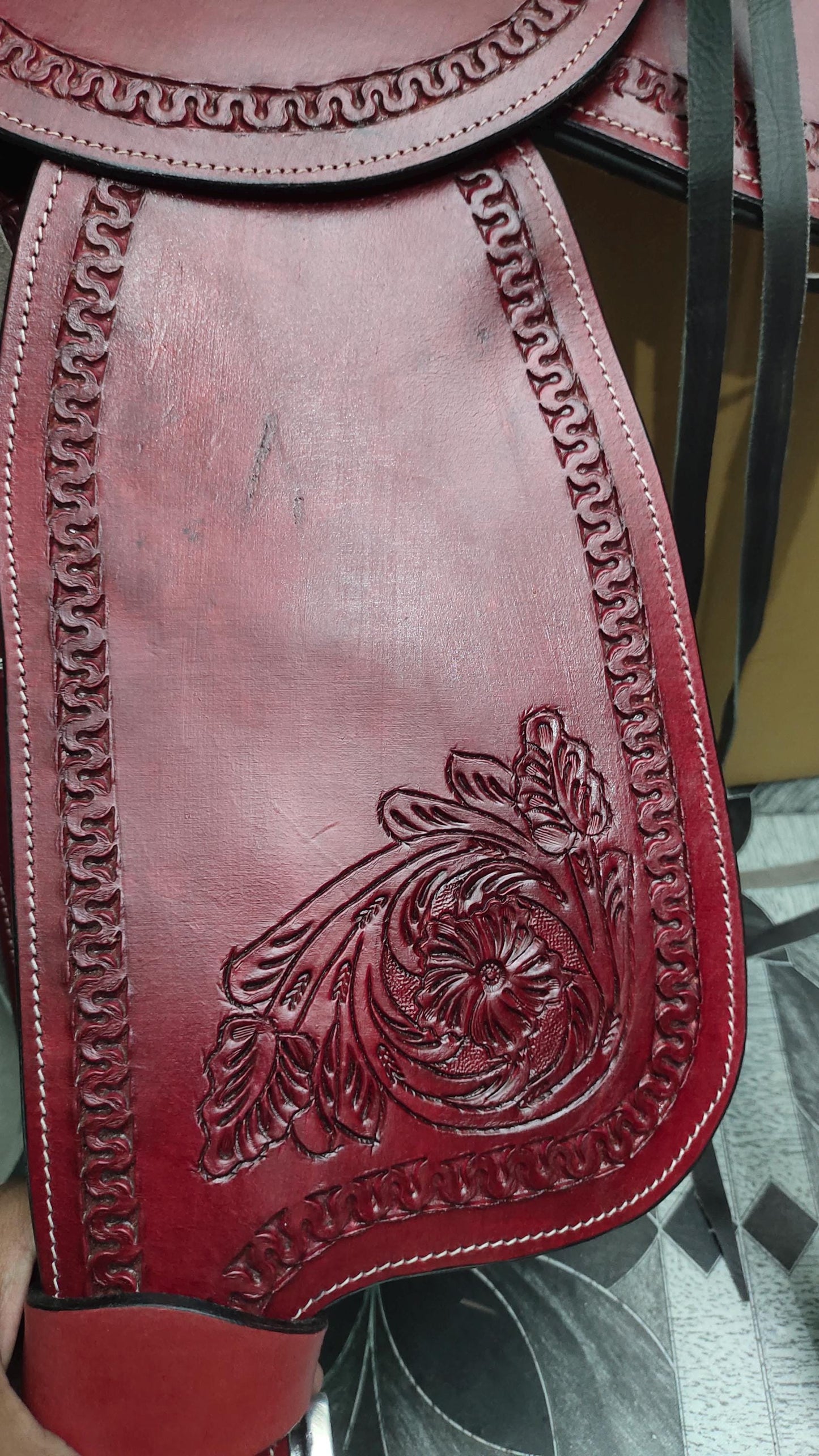 Handmade Leather Western Saddle with Tack Set | Wade Style Horse Saddle