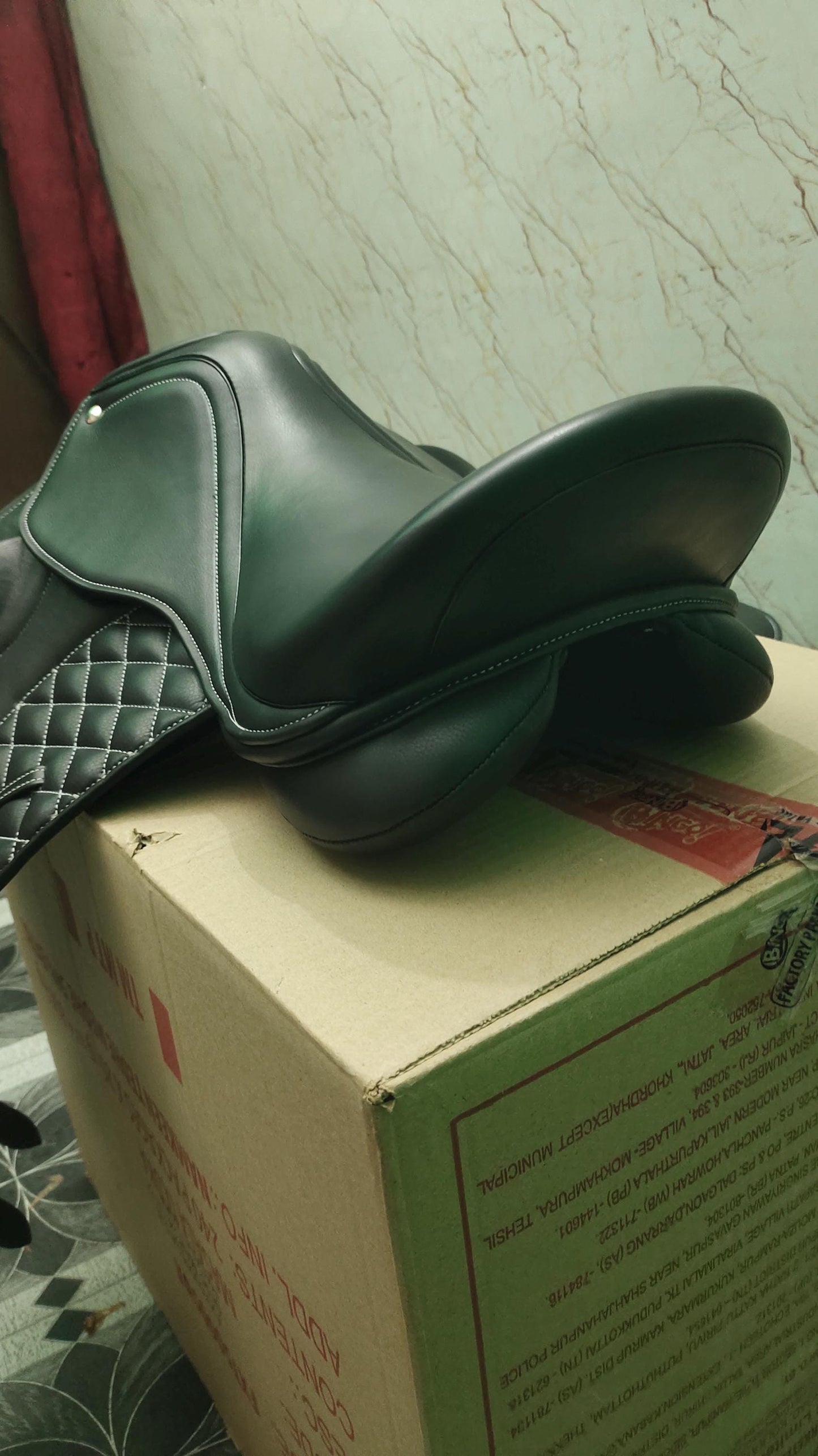 Black Leather Dressage Saddle | Long Flap English Saddle