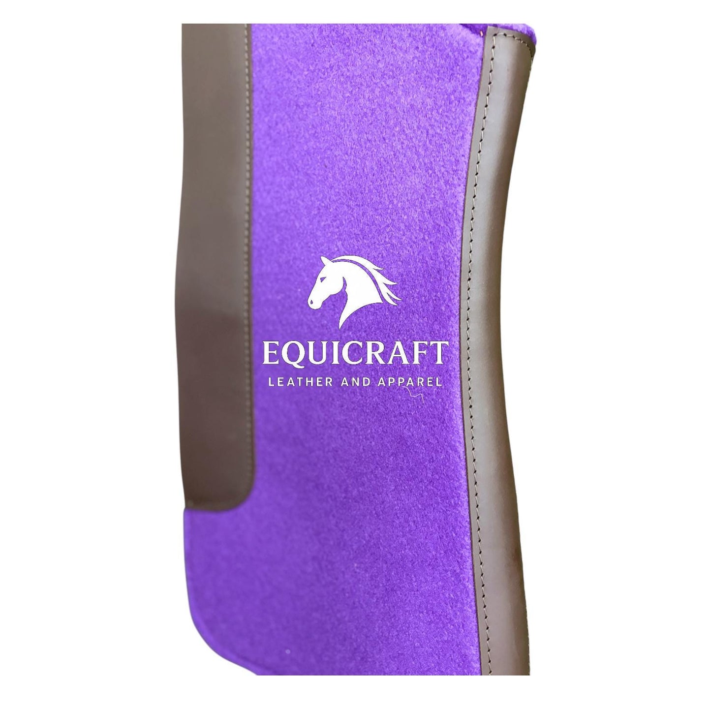 18 MM purple  Woollen Felt Saddle Pad with Leather | Western Riding Pad | 30X30" & 32X32"
