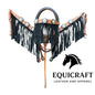 Tan Black Fringe Western Headstall & Breast Collar Set – Silver Concho Tooled Horse Tack | Barrel Racing Rodeo Gear