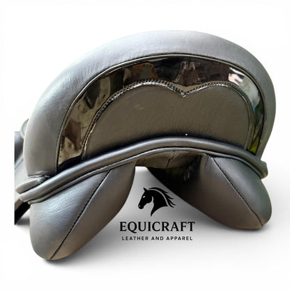 New Design Premium Leather Dressage Saddle with Iron Stirrup| Long Flap English Saddle | All Sizes 14" to 18"