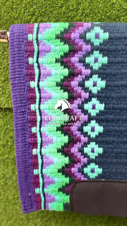 Handwoven Western Wool Saddle Blanket | Show Pad | Customizable Horse Tack