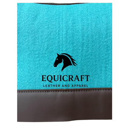 18 MM Woollen  Felt Saddle Pad with Leather | Western Riding Pad | 30X30" & 32X32"