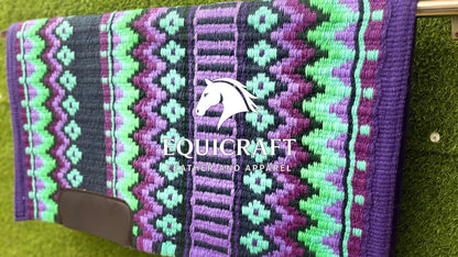 Handwoven Western Wool Saddle Blanket | Show Pad | Customizable Horse Tack