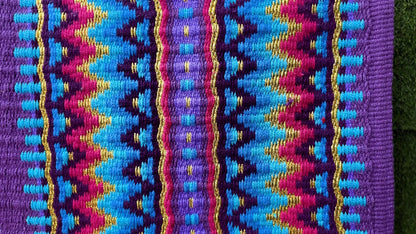 Western Saddle Pad | Purple Saddle Blanket | Wool Horse Pad | Multicolor Southwest Show Pad | Horse Tack Gift