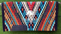 Multicolor Wool Western Saddle Pad – Rainbow Mosaic Show Pad | Horse Blanket Barrel Racing Rodeo Ranch Tack SIZE 34X 36