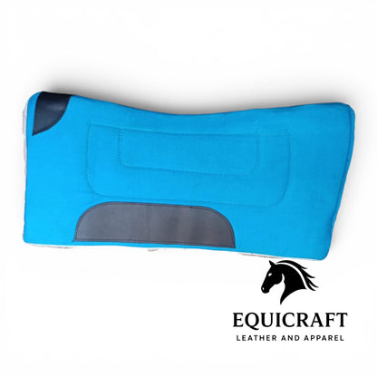 Blue Canvas Saddle Pad Western Horse Riding Pad Durable Cotton Canvas Horse Pad Breathable Equestrian Pad Handmade Horse Riding Gear