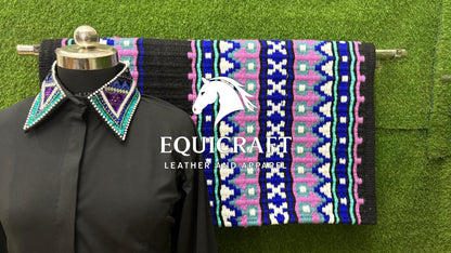 Western Showmanship Set | Crystal Show Shirt with Wool Saddle Blanket | Custom Options