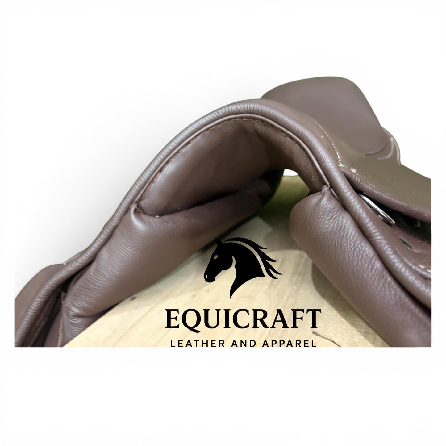 Premium Close Contact Saddle | Brown Leather English Riding Saddle for Training & Jumping