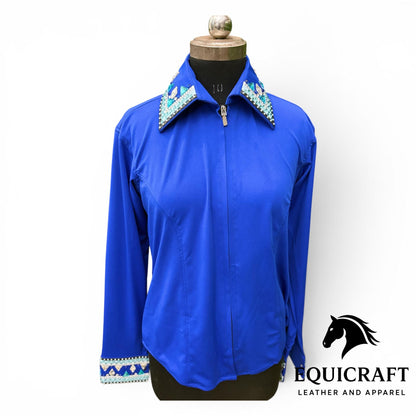 Western Showmanship Set | Crystal Show Shirt with Wool Saddle Blanket | Custom Options
