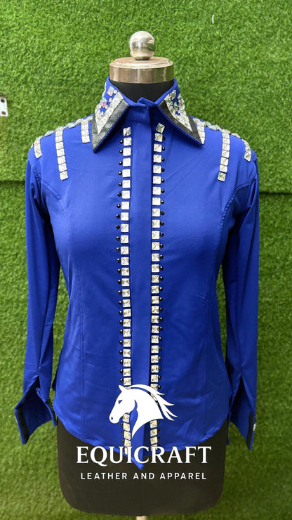 Western Show Shirt | Rodeo Shirt Women | Cowgirl Show Clothing | Equestrian Apparel