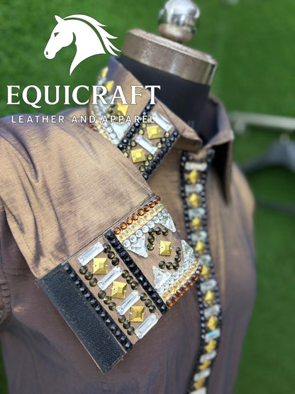 Western Show Shirt | Rodeo Shirt Women | Cowgirl Show Clothing | Equestrian Apparel