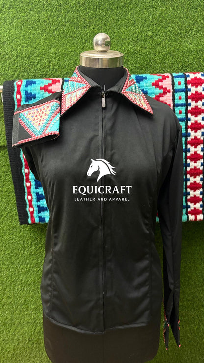 Rhinestone Show Shirt & Wool Saddle Blanket | Western Showmanship Apparel