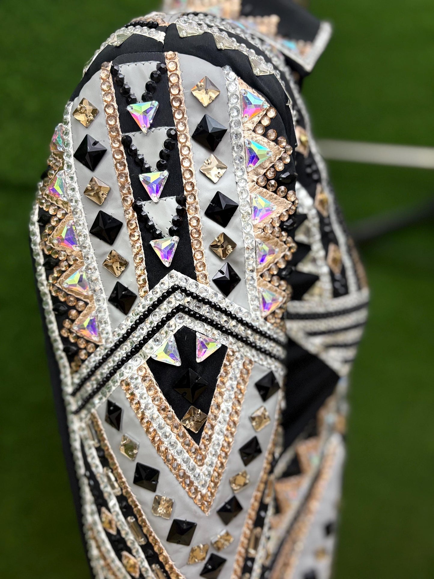 Western Showmanship Jacket | Hand-Embellished Crystal Riding Jacket | Competition Show Apparel (All Sizes)