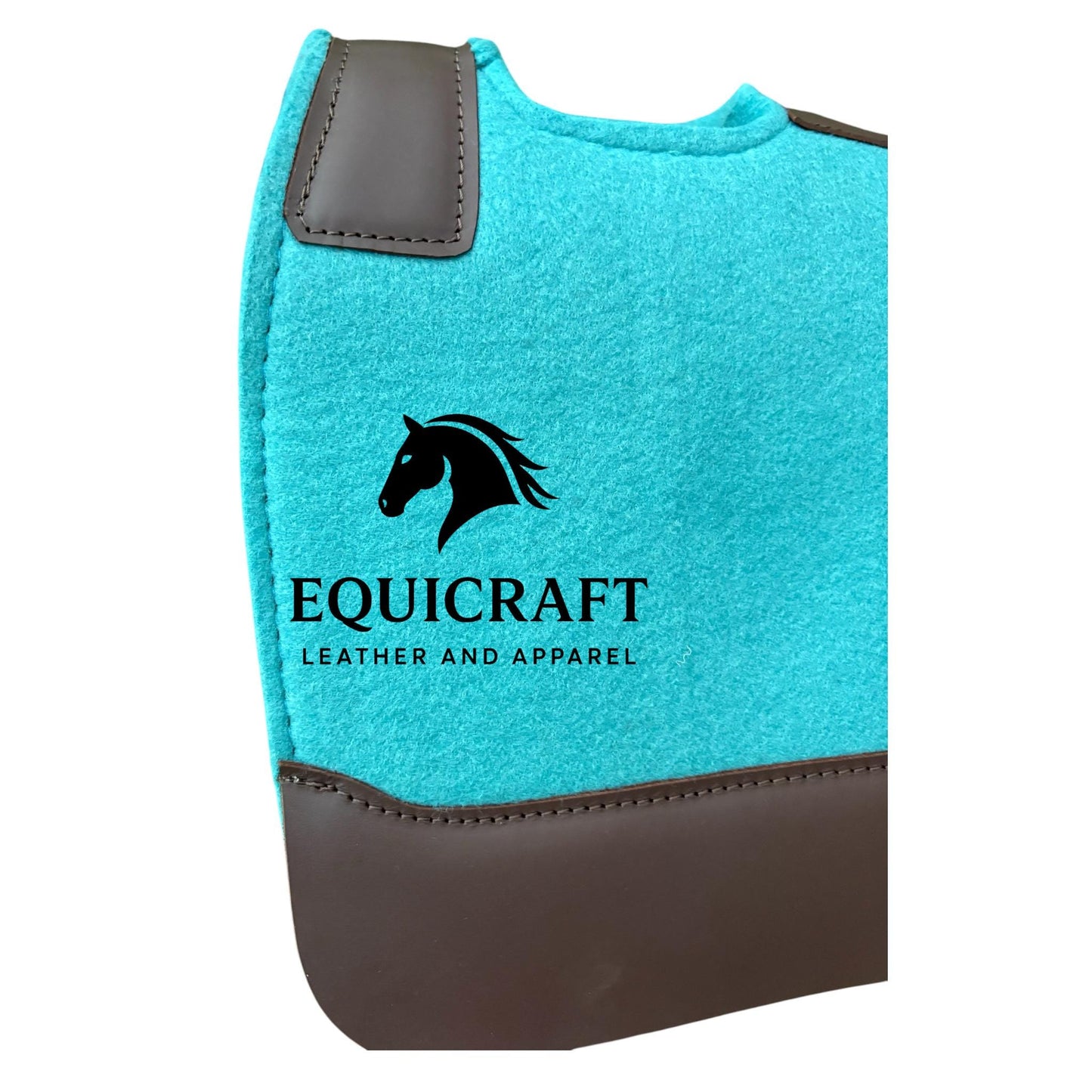 18 MM Woollen  Felt Saddle Pad with Leather | Western Riding Pad | 30X30" & 32X32"