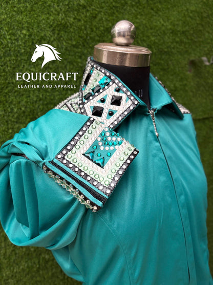 Western Show Shirt | Rodeo Shirt Women | Cowgirl Show Clothing | Equestrian Apparel