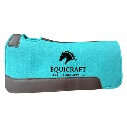 18 MM Woollen  Felt Saddle Pad with Leather | Western Riding Pad | 30X30" & 32X32"