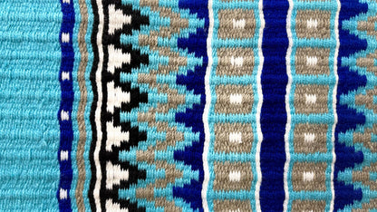 Western Saddle Pad | Turquoise Blue Saddle Blanket | Aztec Wool Horse Pad | Southwest Show Pad | Horse Tack Gift